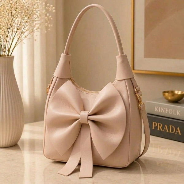 Neutral cream beige premium leather fashion piece showing a sleek silhouette tailored to coordinate with light aesthetic outfits.