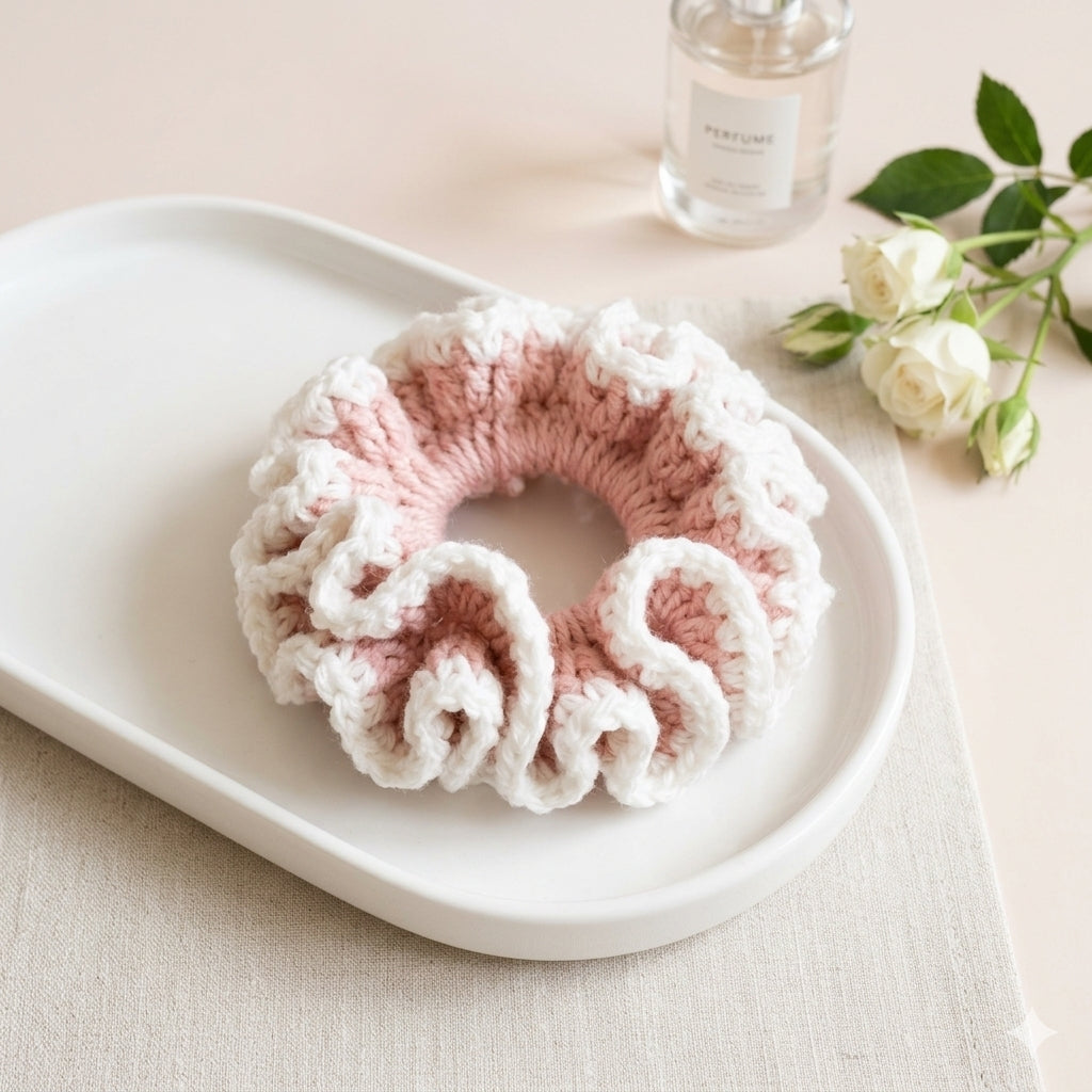 Trend-In-Aesthetics Dual Tone Crocheted Hair Tie  By Range Studio