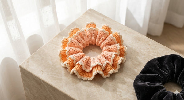 Trend-In-Aesthetics Dual Tone Crocheted Hair Tie  By Range Studio
