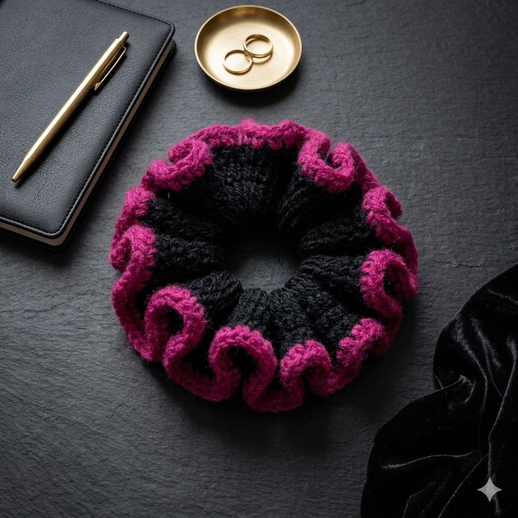 Trend-In-Aesthetics Dual Tone Crocheted Hair Tie  By Range Studio