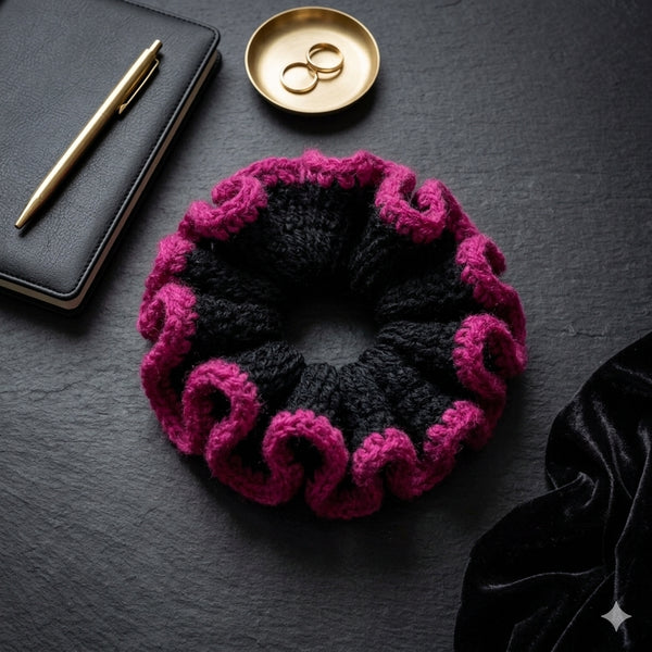 Trend-In-Aesthetics Dual Tone Crocheted Hair Tie  By Range Studio