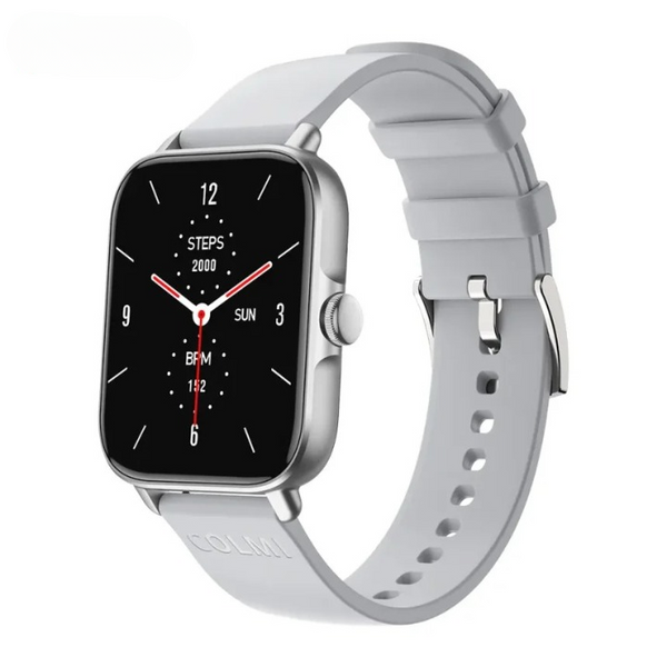Side profile perspective view of the Midnight Black version sports smartwatch from Range Studio featuring custom health metrics interface layout.