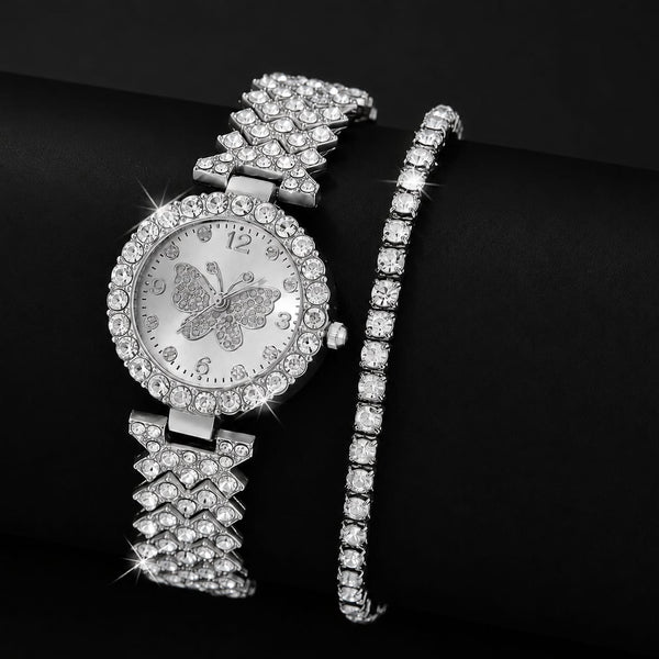 Studio catalog display of the high-polished Classic Platinum Silver variant Range Studio leaf-link bracelet watch .